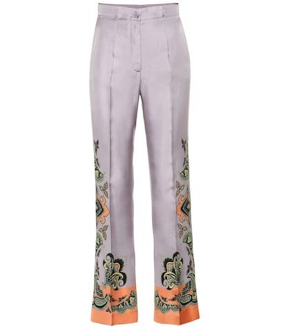 Etro Printed Silk Pants