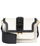 Marni Trunk Canvas And Leather Crossbody Bag