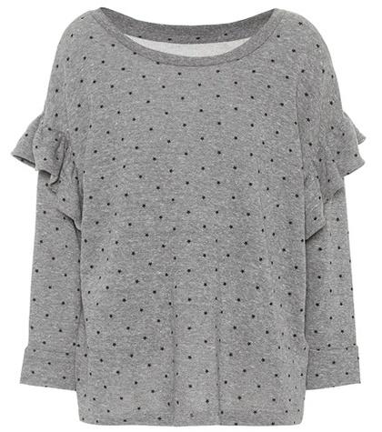 Miu Miu The Ruffle Cotton-blend Sweatshirt