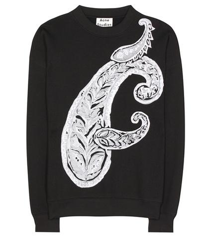 Acne Studios Yana Paisley Cotton Over-sized Sweatshirt