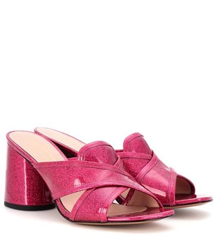 Marc Jacobs Aurora Patent Leather Mules