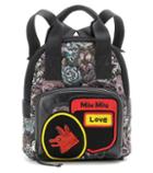 Miu Miu Beaded Jacquard And Leather Backpack