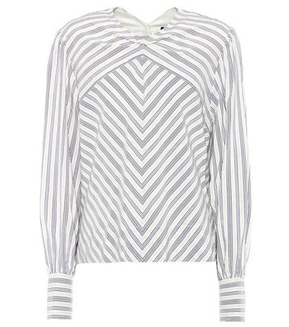 Isabel Marant Val Striped Silk-blend Top