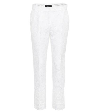 Dolce & Gabbana Cropped Jacquard Trousers