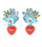 Dolce & Gabbana Crystal And Brass Clip-on Earrings