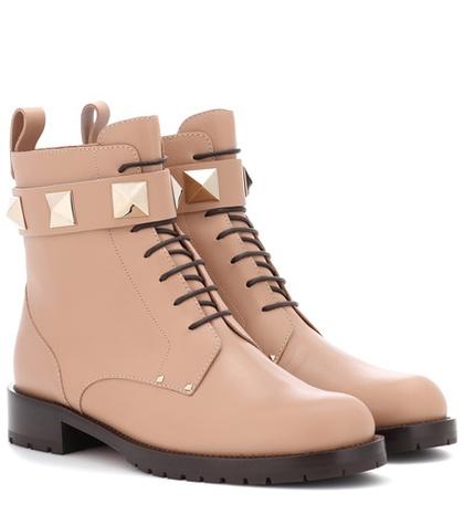 Brunello Cucinelli Valentino Garavani Leather Ankle Boots