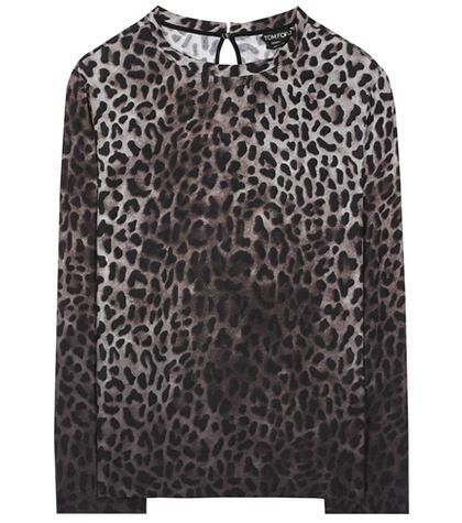 Tom Ford Leopard-printed Long-sleeved Shirt