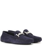 Jimmy Choo Gommini Double T Suede Loafers