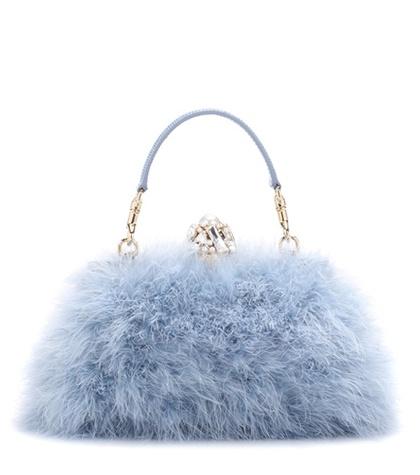 Dolce & Gabbana Vanda Feather Clutch