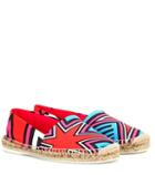 Nicholas Kirkwood Printed Satin Espadrilles
