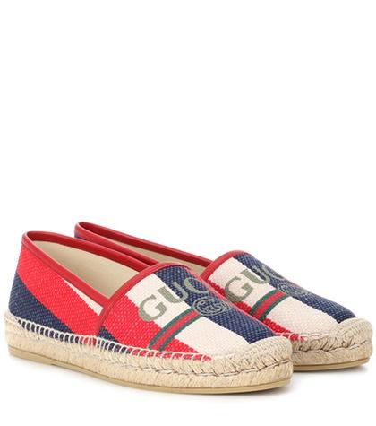 Diane Von Furstenberg Slyvie Striped Logo Espadrilles