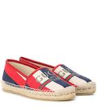 Diane Von Furstenberg Slyvie Striped Logo Espadrilles