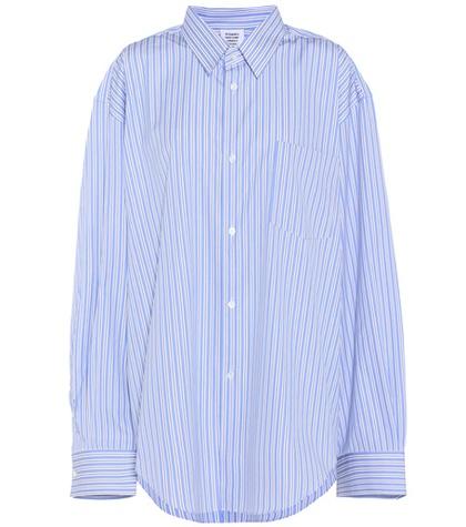 Miu Miu X Comme Des Garçons Striped Cotton Shirt