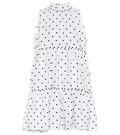 Lisa Marie Fernandez Erica Polka-dot Linen Dress