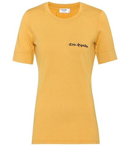 Frame Embroidered Cotton T-shirt