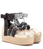 Saint Laurent Leather Platform Ballerinas