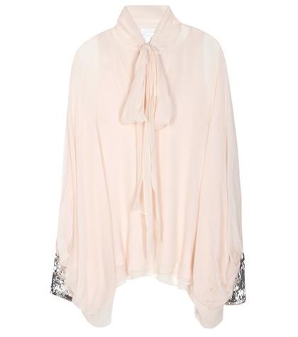 Chlo Embellished Silk Blouse