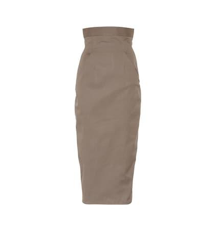 Rick Owens Cotton Midi Skirt