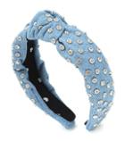 Lele Sadoughi Crystal-embellished Denim Headband