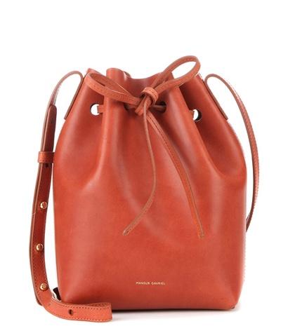 Mansur Gavriel Mini Leather Bucket Bag