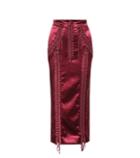 Dolce & Gabbana Stretch Satin Lace-up Skirt