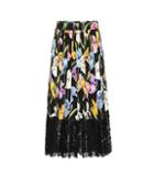Dolce & Gabbana Floral Stretch Silk Charmeuse Skirt