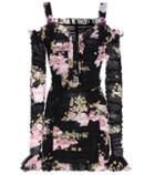Brunello Cucinelli Embellished Floral-printed Mini Dress