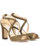 Jimmy Choo Carrie 85 Suede Sandals