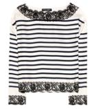 Carven Silk Top With Lace Details
