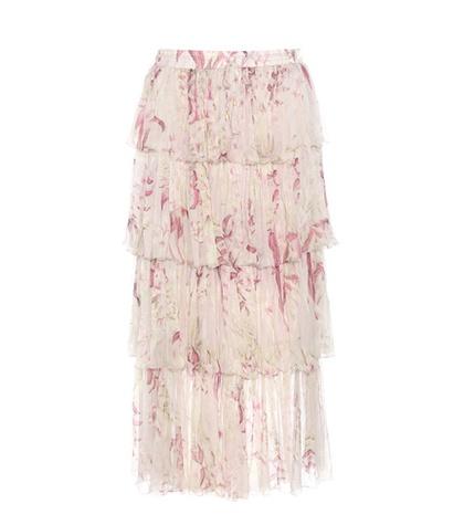 Zimmermann Printed Silk Skirt