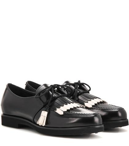 Tod's Fringed Leather Loafers