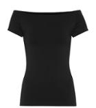 Helmut Lang Off-the-shoulder Stretch Knit Top