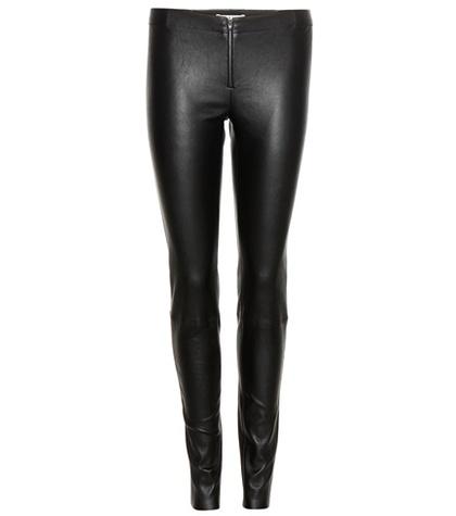 Etro Front Zip Leather Leggings