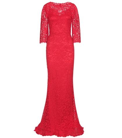 Dolce & Gabbana Cotton-blend Lace Gown