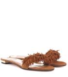 Miu Miu Wild Thing Suede Slides