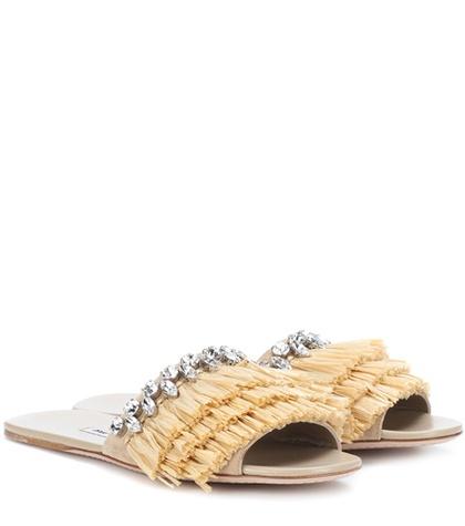 Miu Miu Embellished Slides