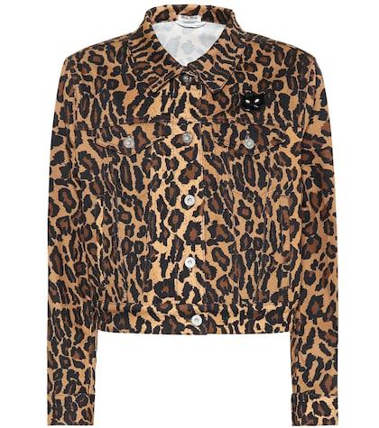 Miu Miu Leopard Print Stretch-cotton Jacket