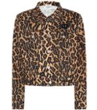 Miu Miu Leopard Print Stretch-cotton Jacket