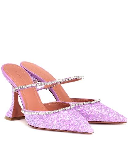 Amina Muaddi Gilda Crystal-embellished Mules