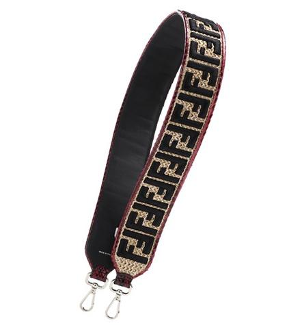 Fendi Raffia And Snakeskin Bag Strap
