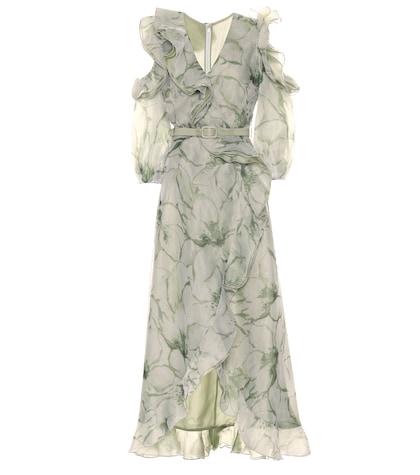 Costarellos Silk-blend Organza Gown