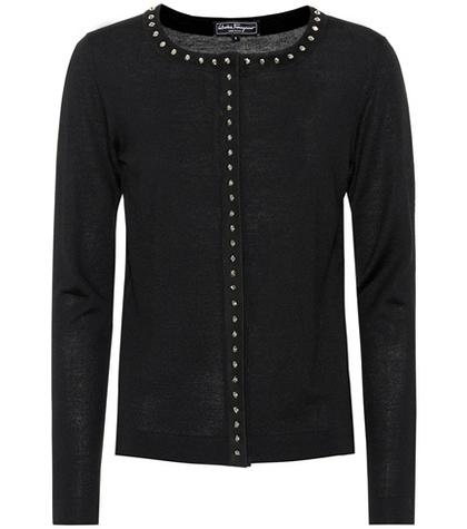 Joseph Embellished Wool Cardigan