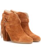 Alexander Mcqueen Harrow Fringed Suede Ankle Boots