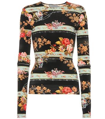 Preen By Thornton Bregazzi Ida Floral Stretch Crêpe Top