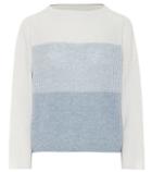 Lele Sadoughi Striped Cashmere And Linen Sweater
