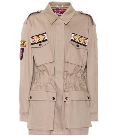 Miu Miu Embellished Cotton-blend Jacket
