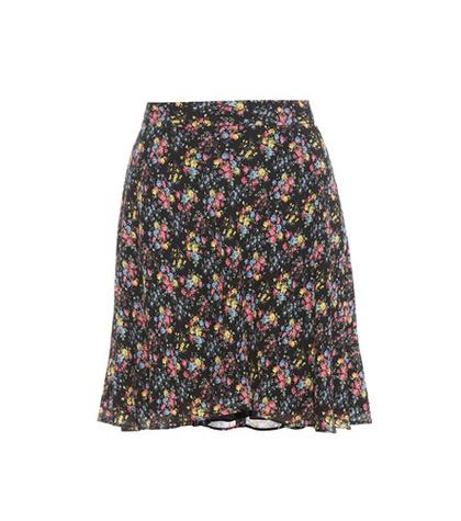 Saint Laurent Printed Crêpe Skirt