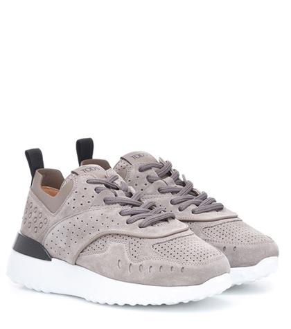 Tod's Suede And Leather Sneakers