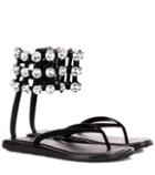 Charlotte Olympia Aubrey Embellished Flip Flops