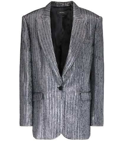 Isabel Marant Datja Metallic Silk-blend Blazer